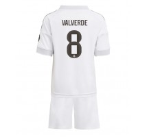 Real Madrid Federico Valverde #8 Koszulka Podstawowa dzieci 2025-26 Krótki Rękaw (+ krótkie spodenki)